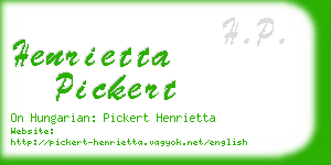 henrietta pickert business card